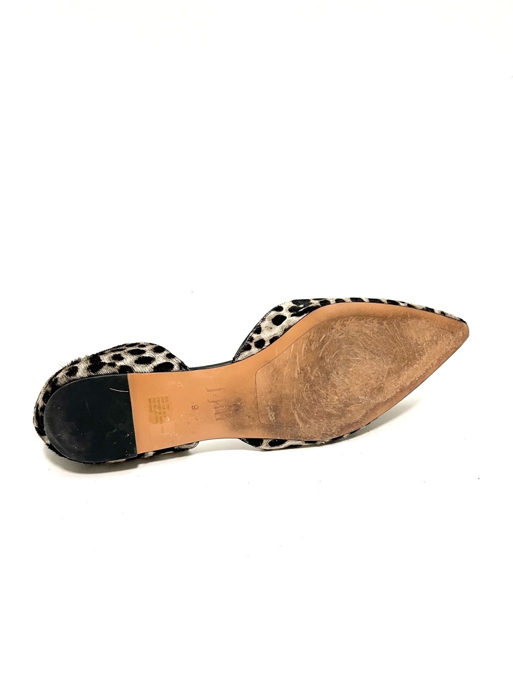 Vintage Y2K cheetah print pony hair pointed toe d'Orsay loafer flats - Picture 8 of 8